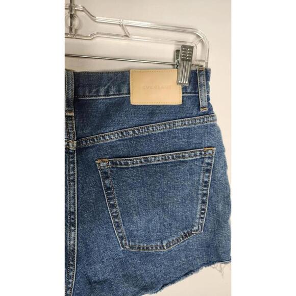 Everlane Shorts Womens 28 Denim The Cheeky High Rise Cutoff Frayed Hem - Picture 3 of 6